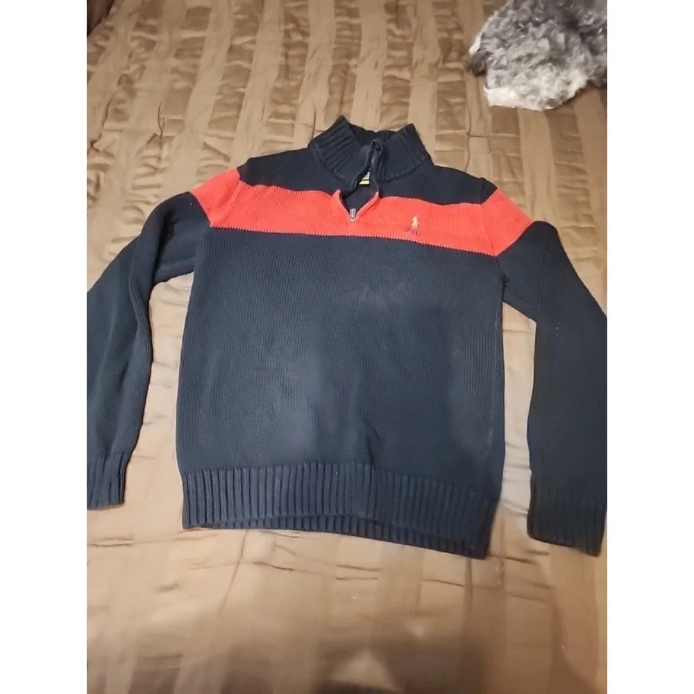 POLO RALPH LAUREN HALF ZIP SWEATER SIZE(XL18-20) +‎ FREE SHIPPING